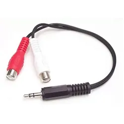 6in Stereo Audio Y-Cable - 3.5mm Male to 2X RCA Female - Headphone Jack to RCA