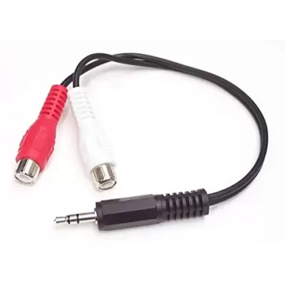 6in Stereo Audio Y-Cable - 3.5mm Male to 2X RCA Female - Headphone Jack to RCA