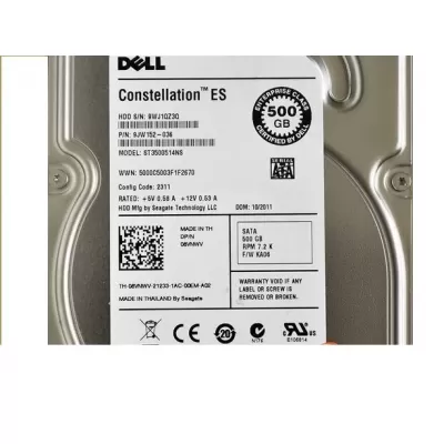 Dell 500GB 7.2k RPM 3Gbps 3.5 Inch SATA Hard Disk 08VNWV