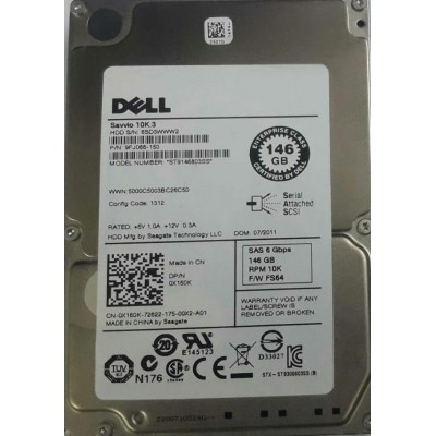 Dell 146GB 6Gbps 10K 2.5 Inch SAS Hard Drive 0X160K