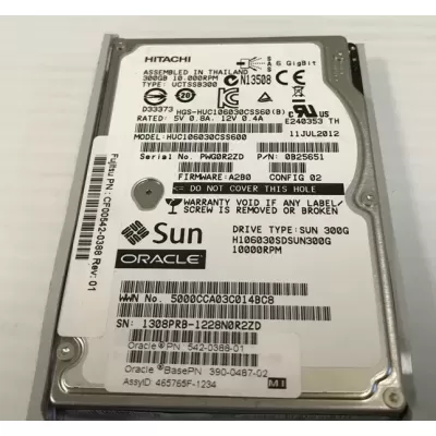 Hitachi Sun 300GB 6Gbps 10K SFF Hard Disk 390-0487-02 542-0388-01 0B25651 HUC106030CSS600