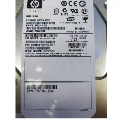 HP 300GB 15K RPM 3.5 Inch DP SAS Hard Disk 454228-002