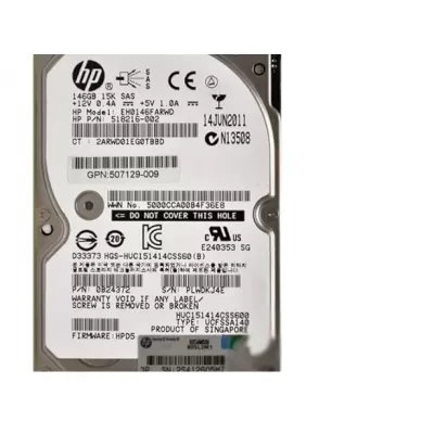HP 146GB 15K 2.5 Inch SAS Hard Disk Drive EH0146FARWD 518216-002 507129-009