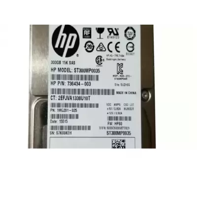 HP 300GB 15000RPM SAS 6Gbps 2.5 Inch 64MB Hard Disk 736434-003 1MG201-025