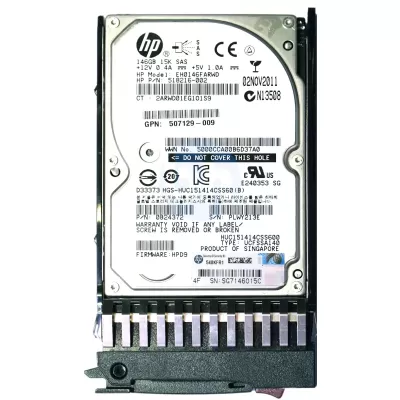 HP 146GB 6Gbps 15K 2.5" Dual Port SAS Hard Disk Drive 518216-002