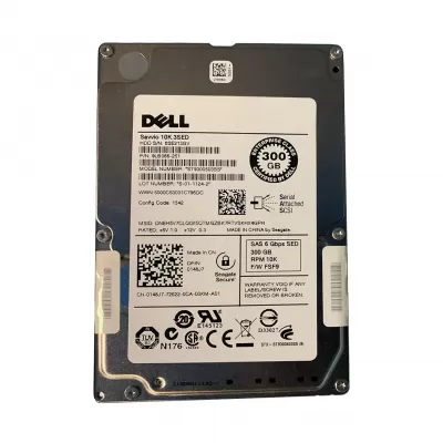 Dell 300GB 10K RPM 6Gbps 2.5 Inch SAS Hard Disk 0148J7
