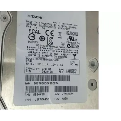 Hitachi 450GB 15K 3.5 Inch Fibre Channel Hard Disk 0B24498