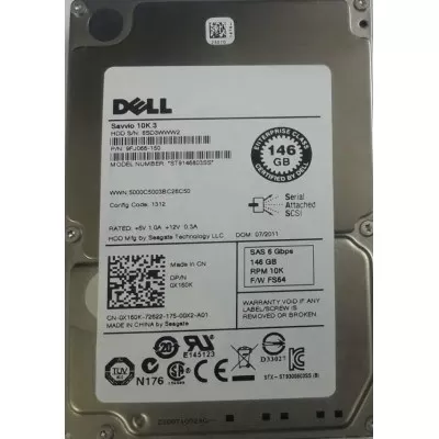 Dell 146GB 10K 6Gbps 2.5 Inch SAS hard disk 0X160K