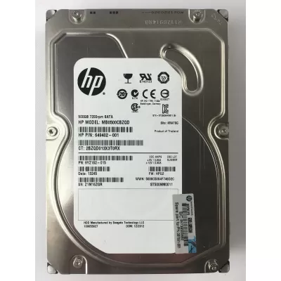 HP 500GB 7.2K RPM 1.5G 3.5 Inch SATA HDD 395501-002 649402-001