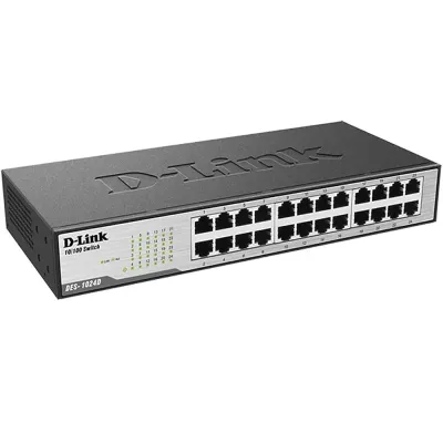 D-link's des-1024d is a 24-port 10/100mbps