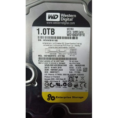Western Digital 1TB Black 7200 Rpm SATA 3.5 inch 3Gbps HDD WD1003fbyx
