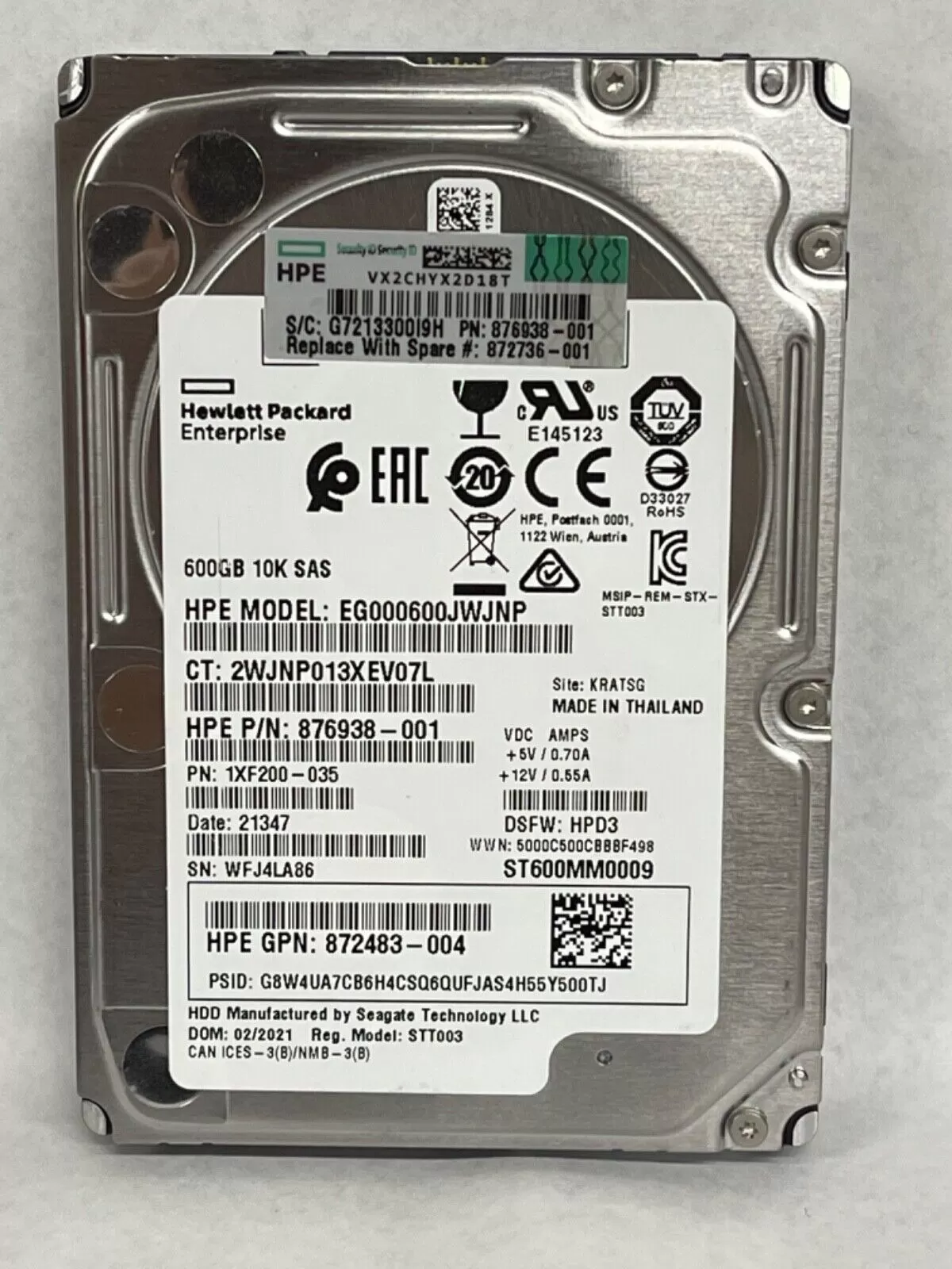 HP 600GB 2.5