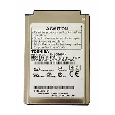 Toshibha 60GB 2.5inch 4200Rpm IDE Hard Disk MK6006GAH