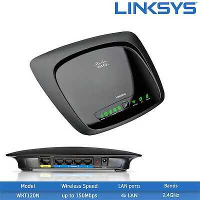 New Cisco LINKSYS WRT120N 150Mbps Wireless Routers