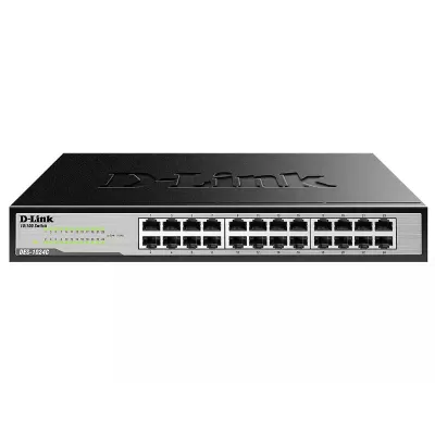 D-Link 24‑Port Fast Ethernet Unmanaged Switch DES-1024C
