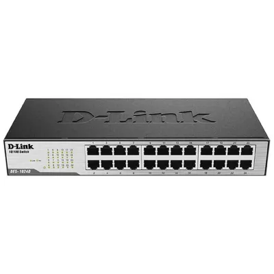 D-Link 24-Port Fast Ethernet Unmanaged Switch DES-1024D