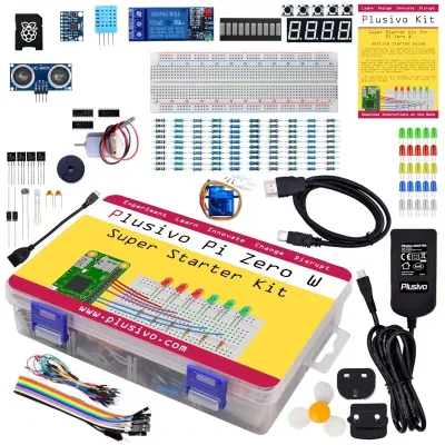 Plusivo Pi Zero W Super Starter Kit without Raspberry Pi Zero WH and without NOOBs EU and UK interchangeable plug Plusivo Pi Zero W Super Starter Kit without Raspberry Pi Zero WH and without NOOBs EU and UK interchangeable plug