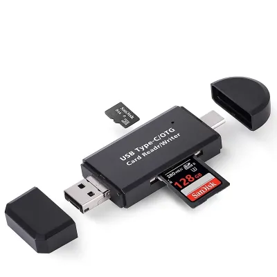 OTG 3-in-1 USB Type-C Card Reader