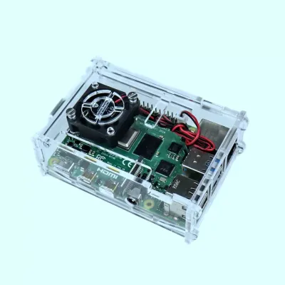 Raspberry PI 4 Model B Acrylic Case with Cooling Fan Slot