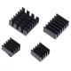 Black 4 in 1 Heat Sink Set Aluminum for Raspberry Pi 4B