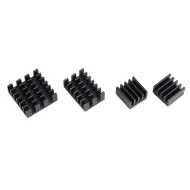 Black 4 in 1 Heat Sink Set Aluminum for Raspberry Pi 4B Black 4 in 1 Heat Sink Set Aluminum for Raspberry Pi 4B