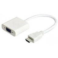 HDMI Male to VGA Female Adapter with 3.5mm AUX and USB to MicroUSB Power Cables