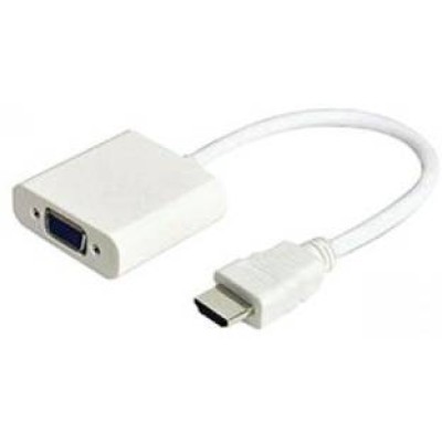 HDMI Male to VGA Female Adapter with 3.5mm AUX and USB to MicroUSB Power Cables