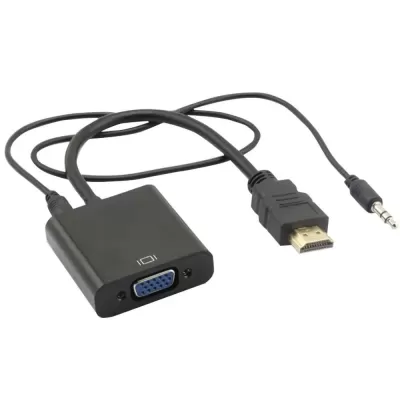 HDMI male to VGA Female Converter with 3.5 mm Audio Out