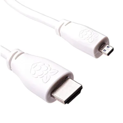 Official Micro-HDMI Male to Standard HDMI Male Cable for Raspberry Pi