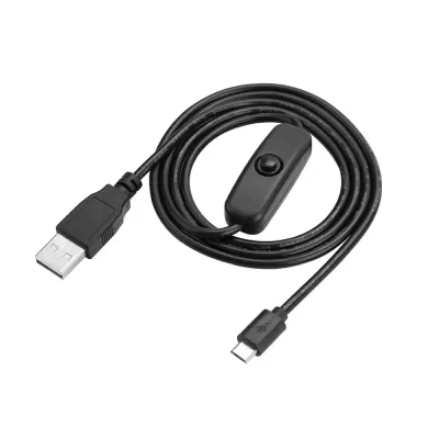 Raspberry 3B 5V 3A USB to Micro USB Power Cable with LED Indicator