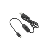Raspberry Pi 5V 3A USB to Type C Cable With ON/OFF Switch Power Control 4B 1 Meters Black Raspberry Pi 5V 3A USB to Type C Cable With ON/OFF Switch Power Control 4B 1 Meters Black