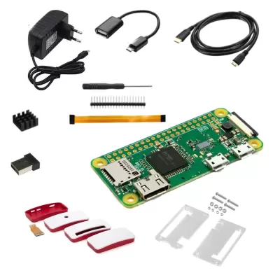 Raspberry Pi Zero W with Raspberry Pi Zero W Accessories Kit