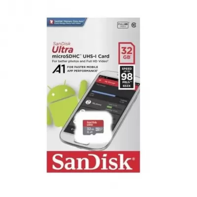 SanDisk Micro SD-SDHC 32GB Class 10 Memory Card