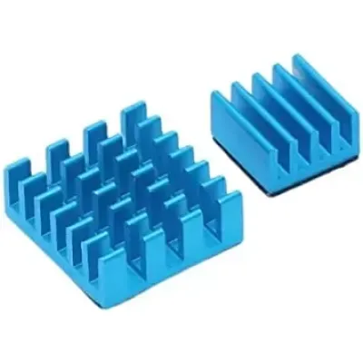 Set of Blue Aluminum Heatsink for Raspberry Pi