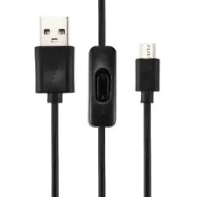 USB to Micro USB Cable 1.5 Meters Black With ON/OFF Switch Power Control For Raspberry Pi
