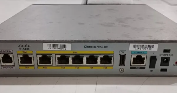 その他 Cisco 867VAE wired router Ethernet LAN Black Amazon.com: CISCO DESIGNED 867vae Adsl2+, Vdsl2 Modem