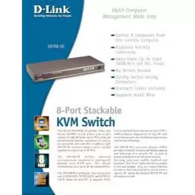 D-Link DKVM-8E 8-Port Rack Mount KVM Switch