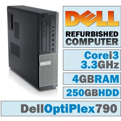 Dell OptiPlex 790 i3-2120 3.3GHz 4GB DDR3 250GB DVD-RW Win 10 Pro 64 BIT 17inch Monitor