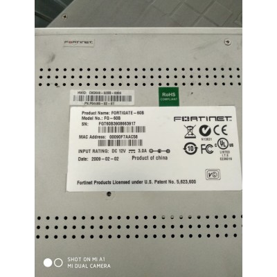 Fortinet FG 60B Fortigate Firewall Security Appliance VPN Fortinet FG 60B Fortigate Firewall Security Appliance VPN