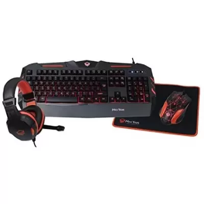 Meetion Keyboard Mouse and Headset MT-C500 USB Backlit Gaming Combo Kits 4 in 1