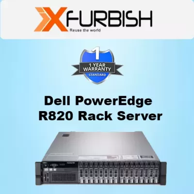 Dell PowerEdge R820 8 Core Processor 64GB RAM 900GB HDD 16SFF 2U Rack Mount Server with 1 Year Warranty