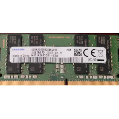 Samsung 16GB 2Rx8 PC4 - 2666 2666Mhz 260 Pin SODIMM 1.2V Laptop Ram Samsung 16GB 2Rx8 PC4 - 2666 2666Mhz 260 Pin SODIMM 1.2V Laptop Ram
