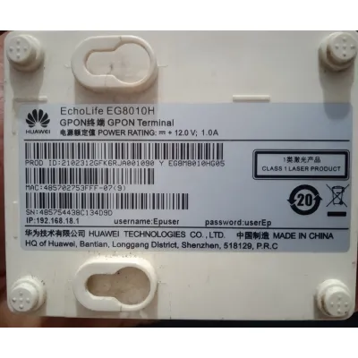 Huawei GPON ONU Echolife EG8010H