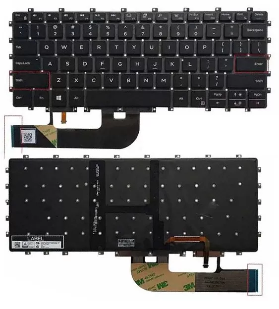 Windowsノート本体 XPS15 2in1(9575) US Keyboard New for Dell XPS 15 9575 2-in-1,15-9575,laptop Keyboard US Backlit