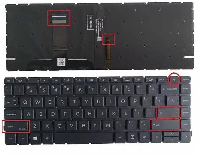 HP ProBook 440 G6/G7 Laptop US Keyboard - Non-Backlit, Black, QWERTY - Generic Replacement