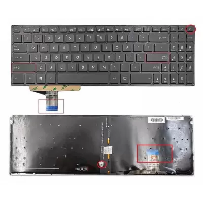 Asus VivoBook Pro 15 N580VD N580VD-DB74T N580VD-DS76T N580VD-IH74T NX580VD NX580VD-DM471T X580VD X580VD-9A Laptop Backlit Keyboard