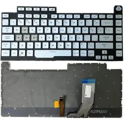 Asus ROG Strix G Series Laptop Backlit Keyboard (G531, GL531, G512LW, G512LV, G531GT, G531GV, G531GU) Silver