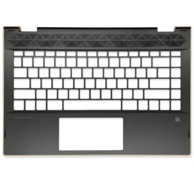 Laptop Palmrest For For HP Pavilion X360 14-CD Series 14-CD005NS Black silver edge ( C Cover)