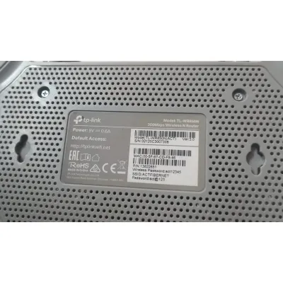 TP-LINK TL-WR850N(ACT) 300Mbps 9V 0.6A Wireless Router with multipin adapter