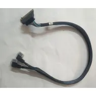 DELL 0KW1VG dual Mini-SAS HD (SFF-8643) internal data cable designed for Dell PowerEdge R740 servers equipped with a 16-drive (16 x 2.5-inch SFF) backplane and a mini PERC RAID Cotroller
